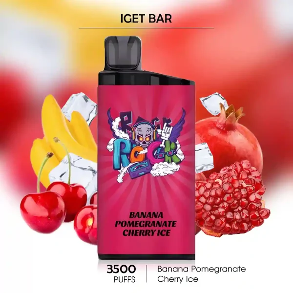 Banana Pomegranate Cherry Ice IGET BAR 3500 Puffs – Exotic Blend from Australian Vape