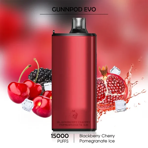 Blackberry Cherry Pomegranate Ice Gunnpod Evo 15000 Puffs – Premium Vape Pods for Bold Flavour Lovers