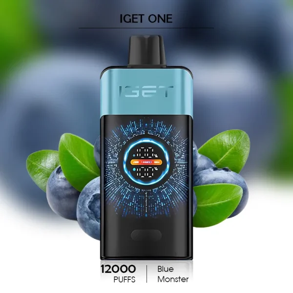 Pods Vape Pick – Blue Monster IGET ONE 12000 Puffs for a Bold and Energizing Vaping Experience