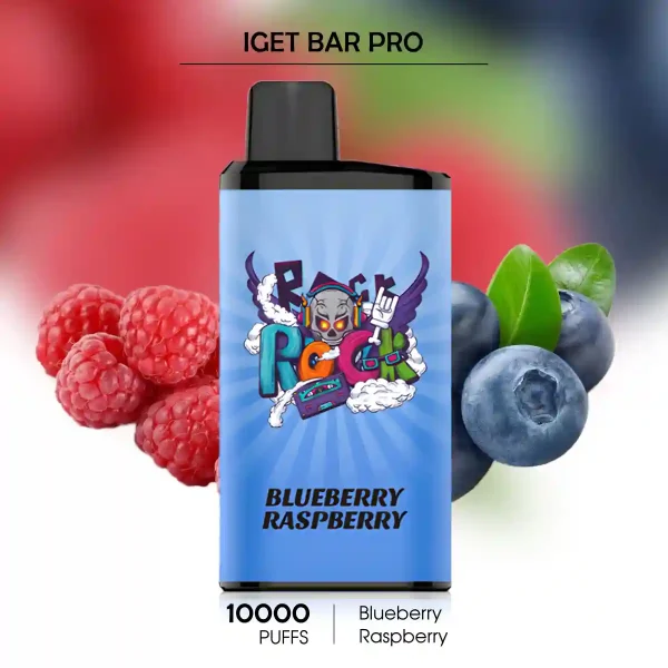Vape Cigarette - Blueberry Raspberry IGET Bar Pro 10000 Puffs for Smooth and Fruity Satisfaction