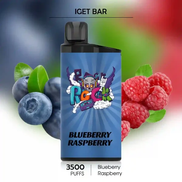 Blueberry Raspberry IGET BAR 3500 Puffs – Super Vape Experience