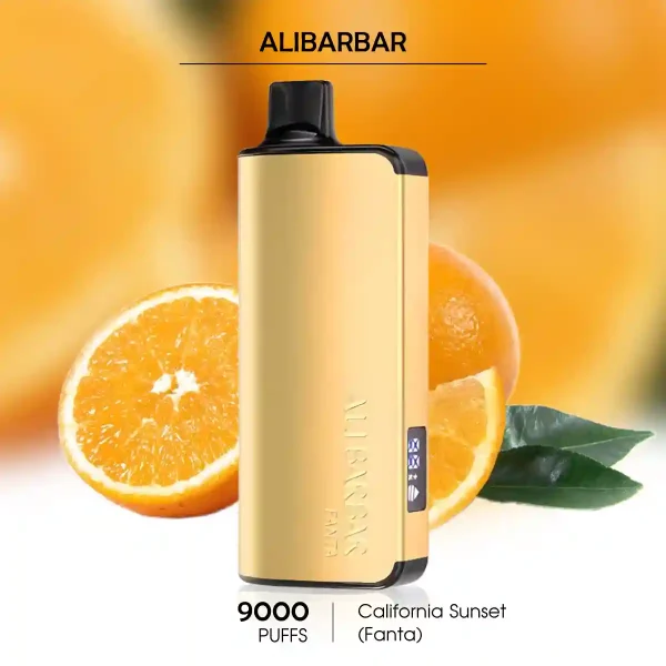 Buy Vape Online: California Sunset (FANTA) Alibarbar Ingot 9000 Puffs for a Bold, Fruity Experience