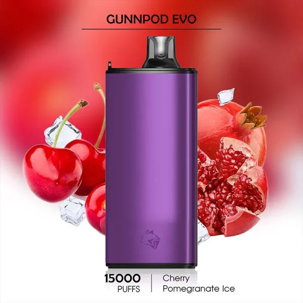 GUNNPOD EVO CHERRY POMEGRANATE ICE 15000 Puffs