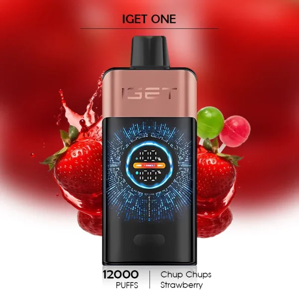 Vape Stores Australia – Chupa Chups Strawberry IGET ONE 12000 Puffs for a Classic Candy-Inspired Vaping Experience