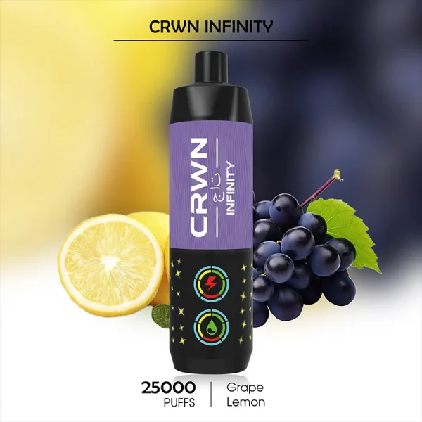 Grape Lemon CRWN Infinity 25000 Puffs – Refreshing Pick from Vape Online Shop