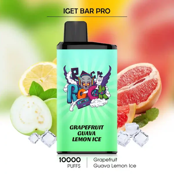 Vape Store Online – Grapefruit Guava Lemon Ice IGET Bar Pro 10000 Puffs for a Zesty and Exotic Vape Experience
