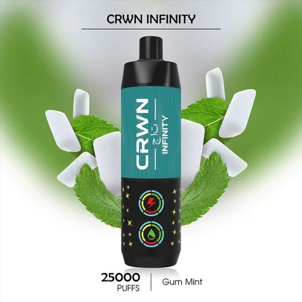 Gum Mint CRWN Infinity 25000 Puffs – Cool Choice from Vape Pharmacy Online