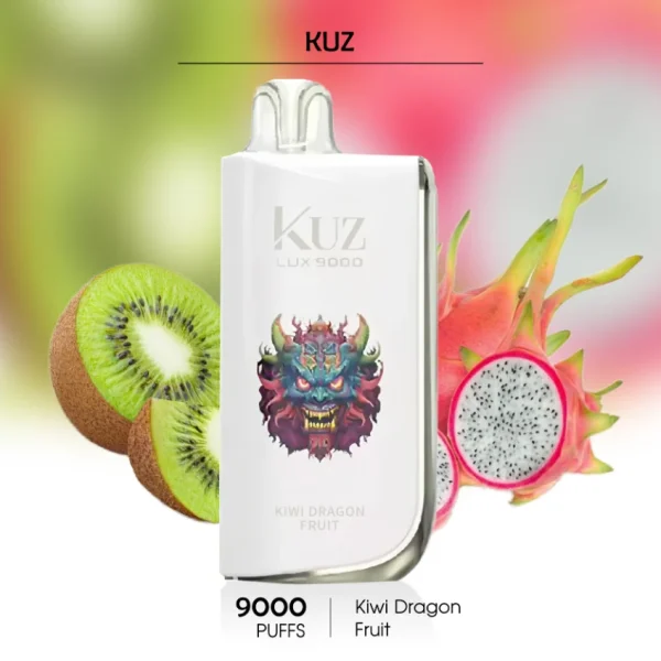 Kiwi Dragon Fruit KUZ LUX 9000 Puffs | Buy Nicotine Vapes Online Today