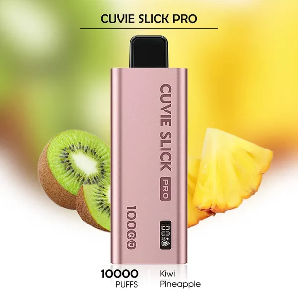 Kiwi Pineapple HQD CUVIE Slick Pro 10000 Puffs – Tropical Cuvie Slick Vapes You’ll Love