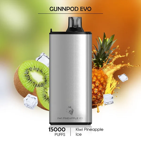Buy Kiwi Pineapple Ice GUNNPOD EVO 15000 Puffs | Nicotine Vape Pharmacy Australia