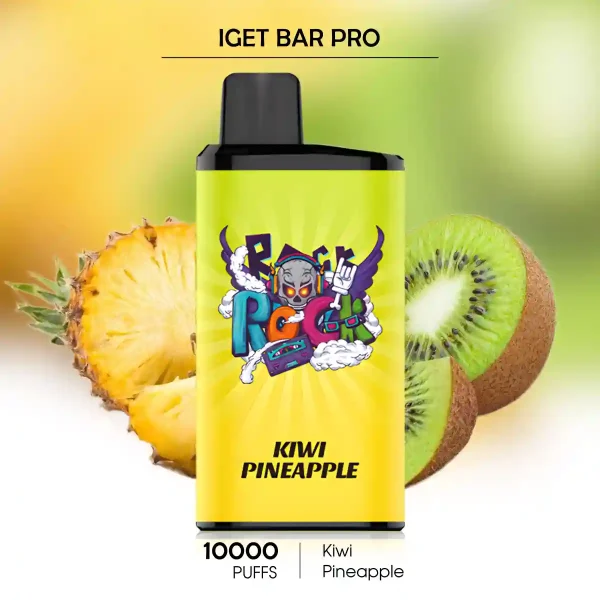Vape for Sale – Kiwi Pineapple IGET Bar Pro 10000 Puffs for a Tropical and Refreshing Vaping Experience
