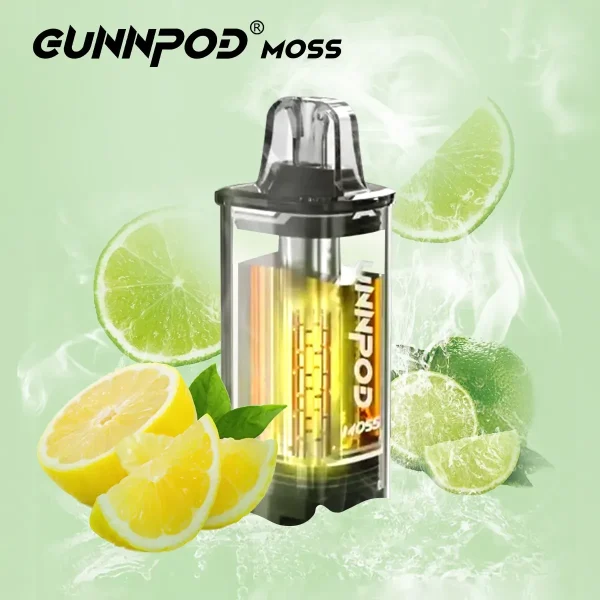 Lime Lemonade Gunnpod Moss 8000 Puffs – Refreshing Vape from Trusted Online Vape Pharmacy