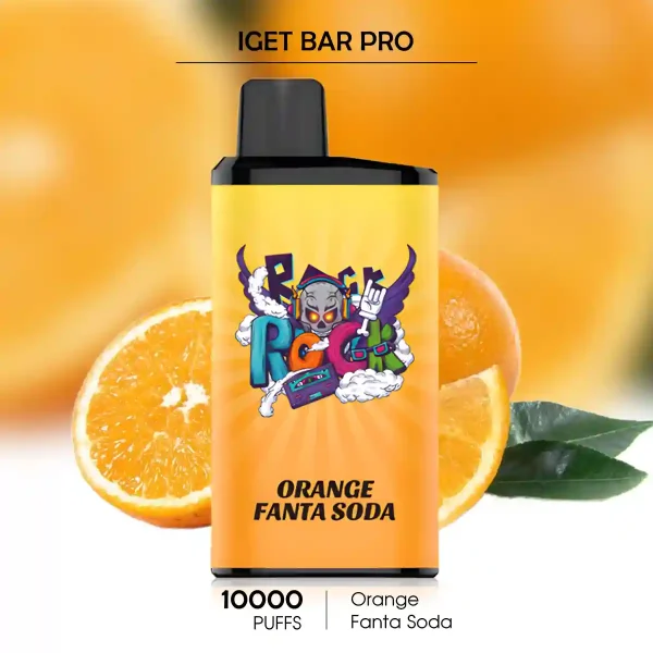 Chemist Vapes Australia – Orange Fanta Soda IGET Bar Pro 10000 Puffs for a Fizzy, Flavorful Vape Experience