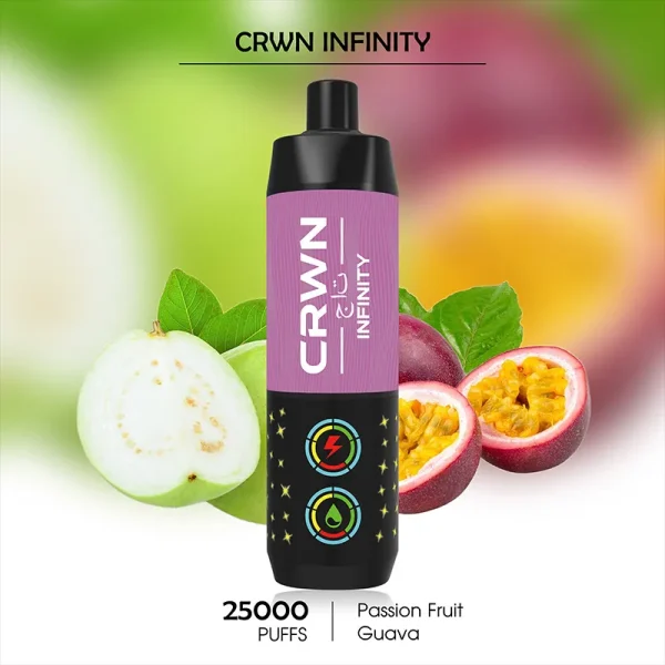 Passion Fruit Guava CRWN Infinity 25,000 Puffs – Tropical Favorite at Vape Shops Sydney