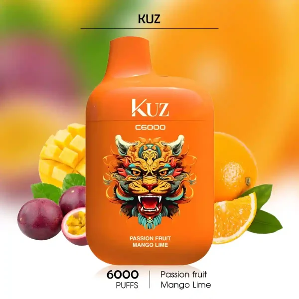Buy Passion Fruit Mango Lime KUZ C6000 Puffs | Sydney Vape Shop Online