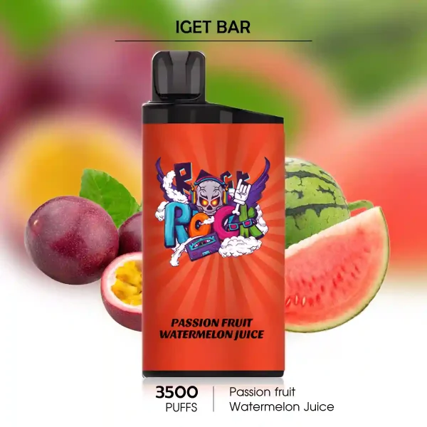 Passion Fruit Watermelon Juice IGET BAR 3500 Puffs – Buy Online Vape Now