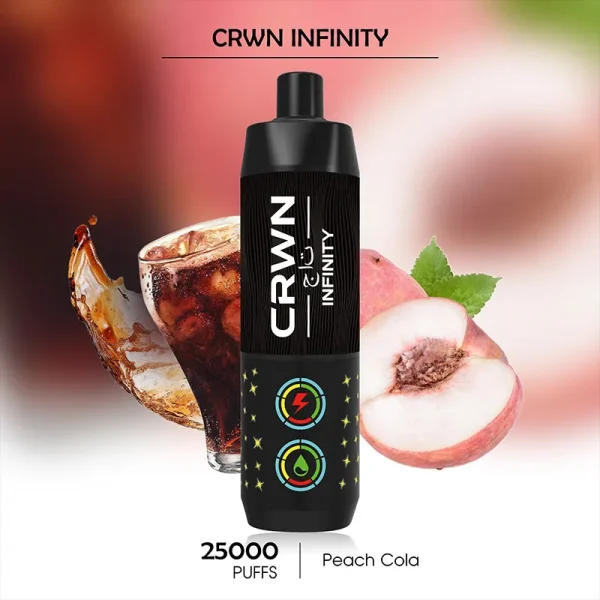 Peach Cola CRWN Infinity 25,000 Puffs – Refreshing Vape at Vape Store Online Australia
