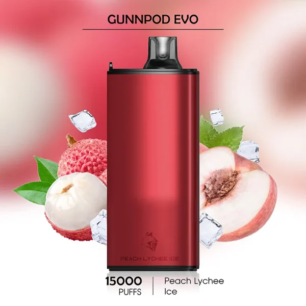 Buy Peach Lychee Ice GUNNPOD EVO 15000 Puffs | Australia Vapes Online