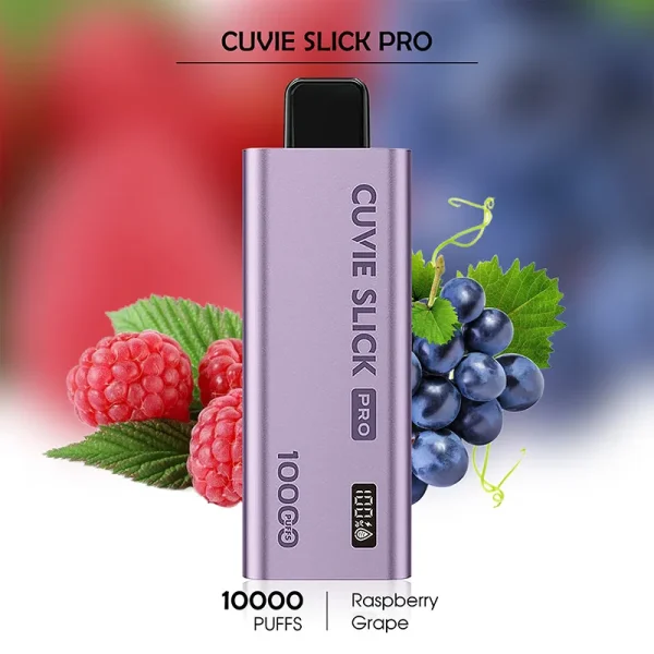 Raspberry Grape HQD CUVIE Slick Pro 10000 Puffs – Bold & Fruity HQD Vape Flavours