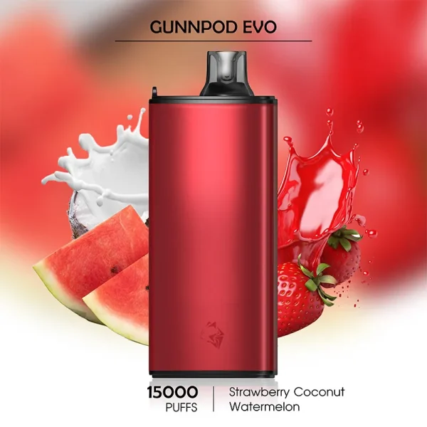 Buy Vapes Online – Strawberry Coconut Watermelon GUNNPOD EVO 15000 Puffs