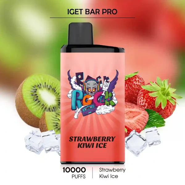 Buy Vape Australia – Strawberry Kiwi Ice IGET Bar Pro 10000 Puffs for a Refreshing Vaping Experience