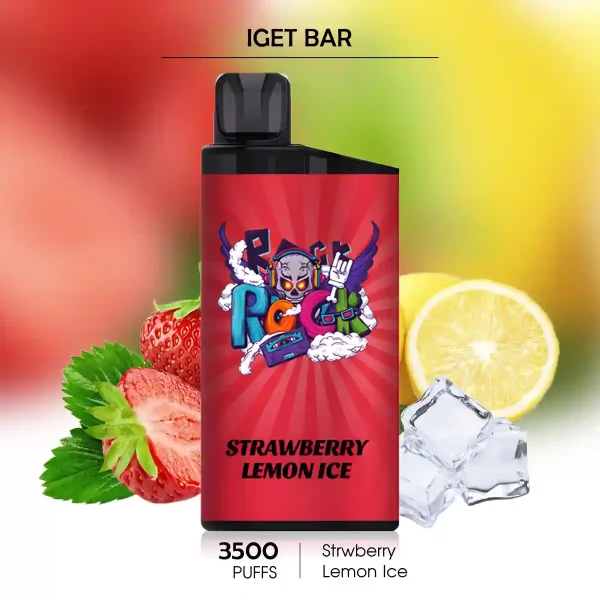 Strawberry Lemon Ice IGET BAR 3500 Puffs – Zesty Favourite from IGET Vapes Australia