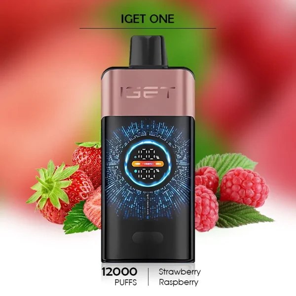 IGET Vape Pods – Strawberry Raspberry IGET ONE 12000 Puffs