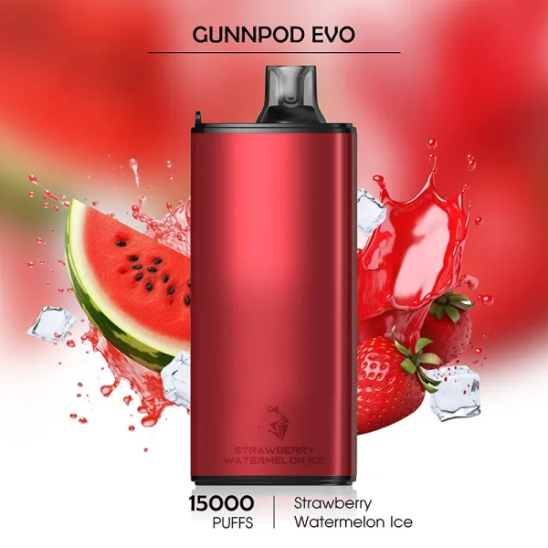 Strawberry Watermelon Ice GUNNPOD EVO 15000 Puffs – Premium Pharmacy Vape Choice