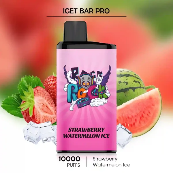 Cheap Vapes Australia - Strawberry Watermelon Ice IGET Bar Pro 10000 Puffs for Sweet, Refreshing Satisfaction