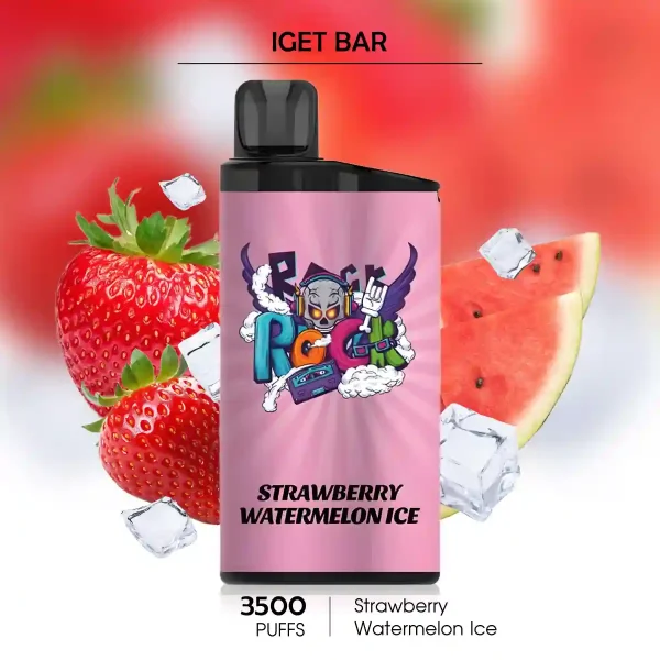 Strawberry Watermelon Ice IGET BAR 3500 Puffs – Fruity Vape Delight from Vape AU