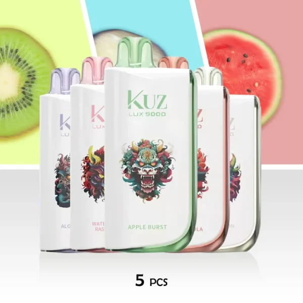 KUZ LUX 9000 Puffs 5pcs | Top Vapes Disposable for Smooth Hits